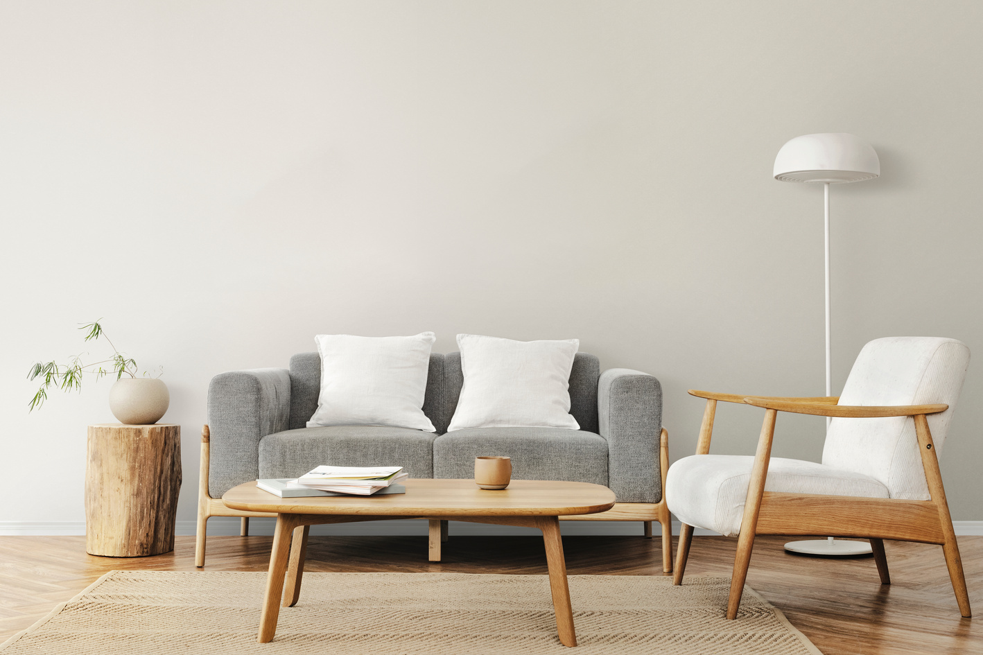 Premium Living room Scandinavian interior design photo